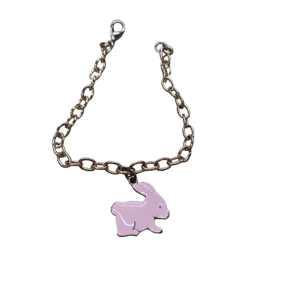 Easter Vintage Jewery Bundle..  Pair of Earings, Bracelet, and Necklace Charm - Picture 9 of 10